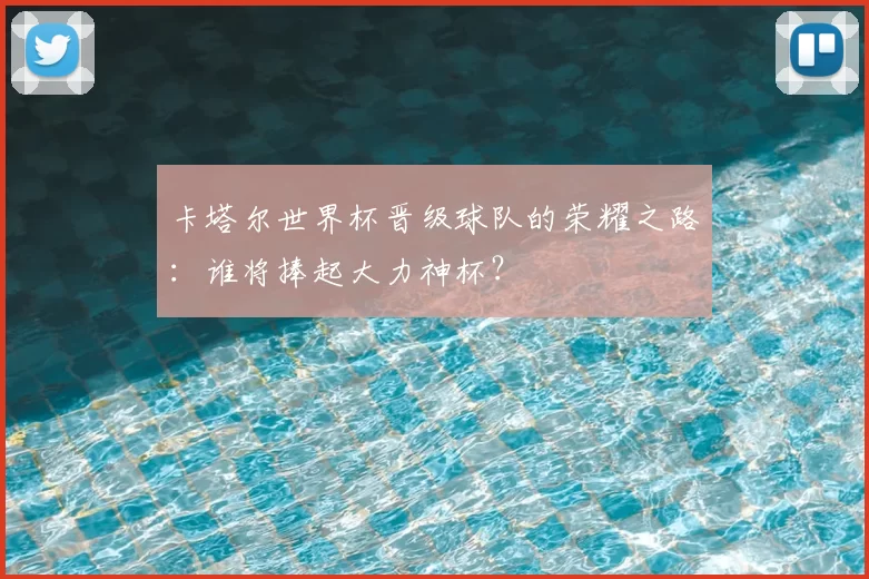 卡塔尔世界杯晋级球队的荣耀之路：谁将捧起大力神杯？